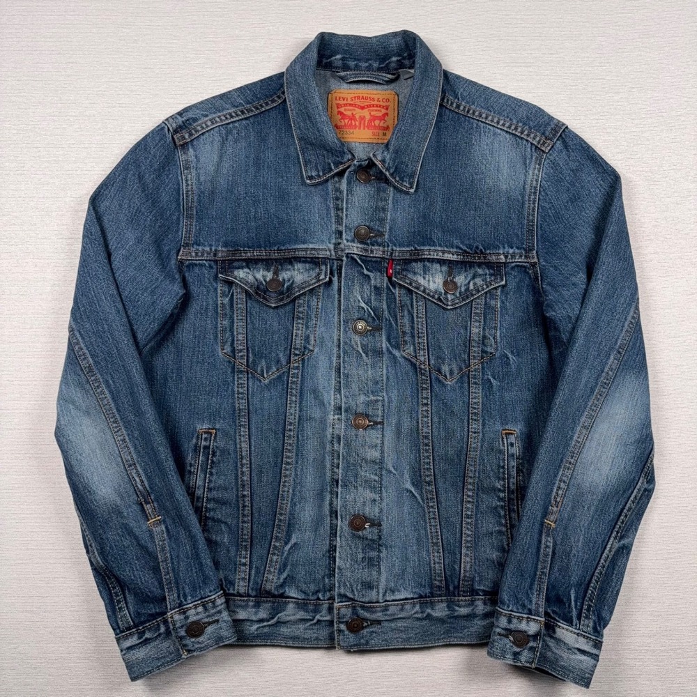 Levi's Trucker Jacket Mens Size M Blue Cotton Denim 72334